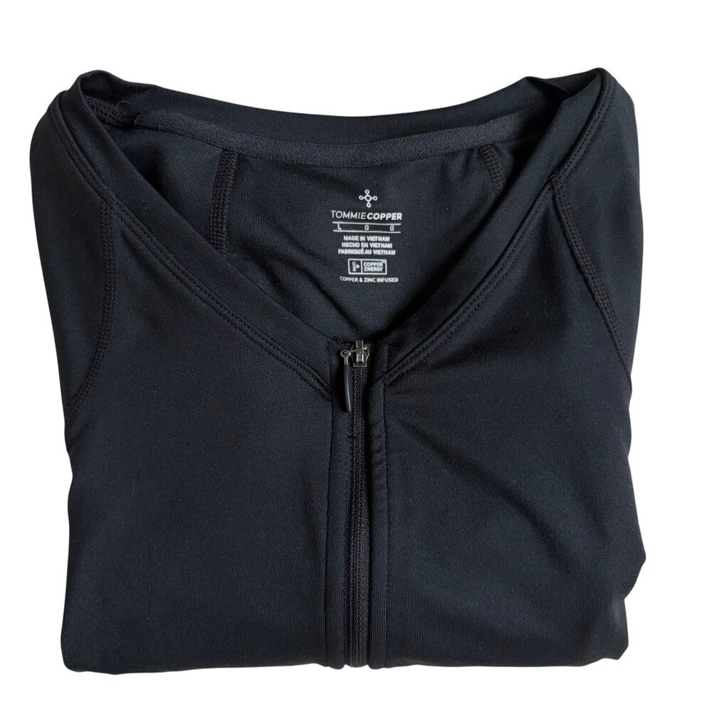 Tommie Cooper Men's Full Back Support Short Sleeve Shirt (Black) - Size Large